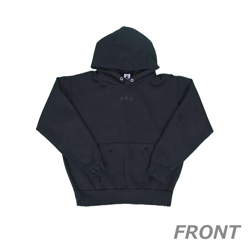 RKS R babyパーカーブラックダメージ | RKS ricky